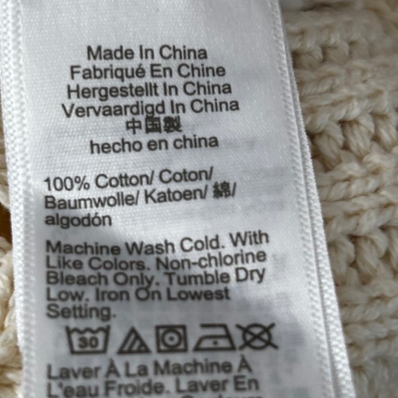 J. Crew Size Large 100% Cotton Cable Knit Sweater - Picture 4 of 4